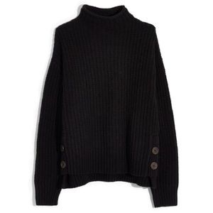 Madewell Mock Neck Side Button Sweater